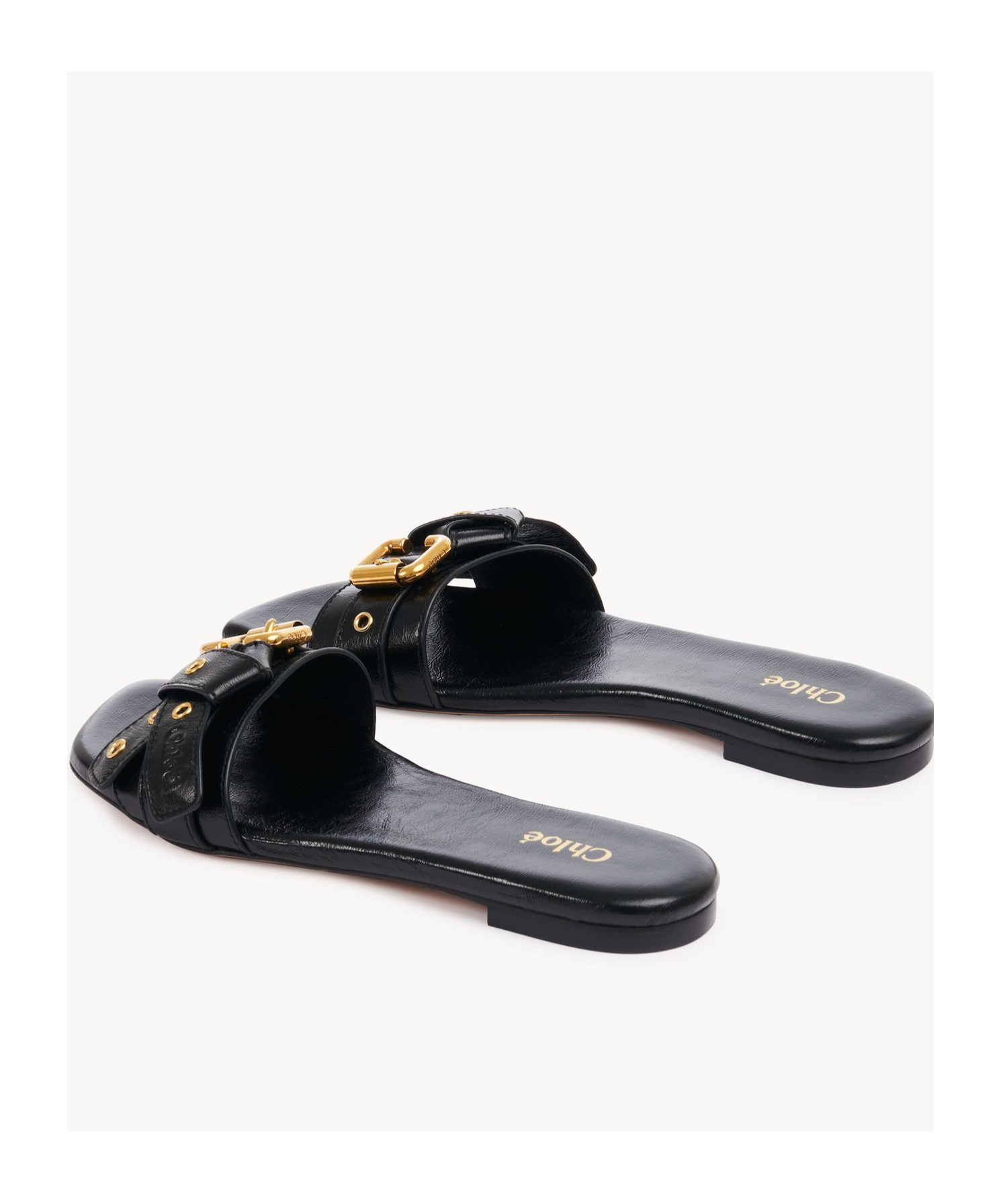 Chloé Square Toed Slippers In Multicolor
