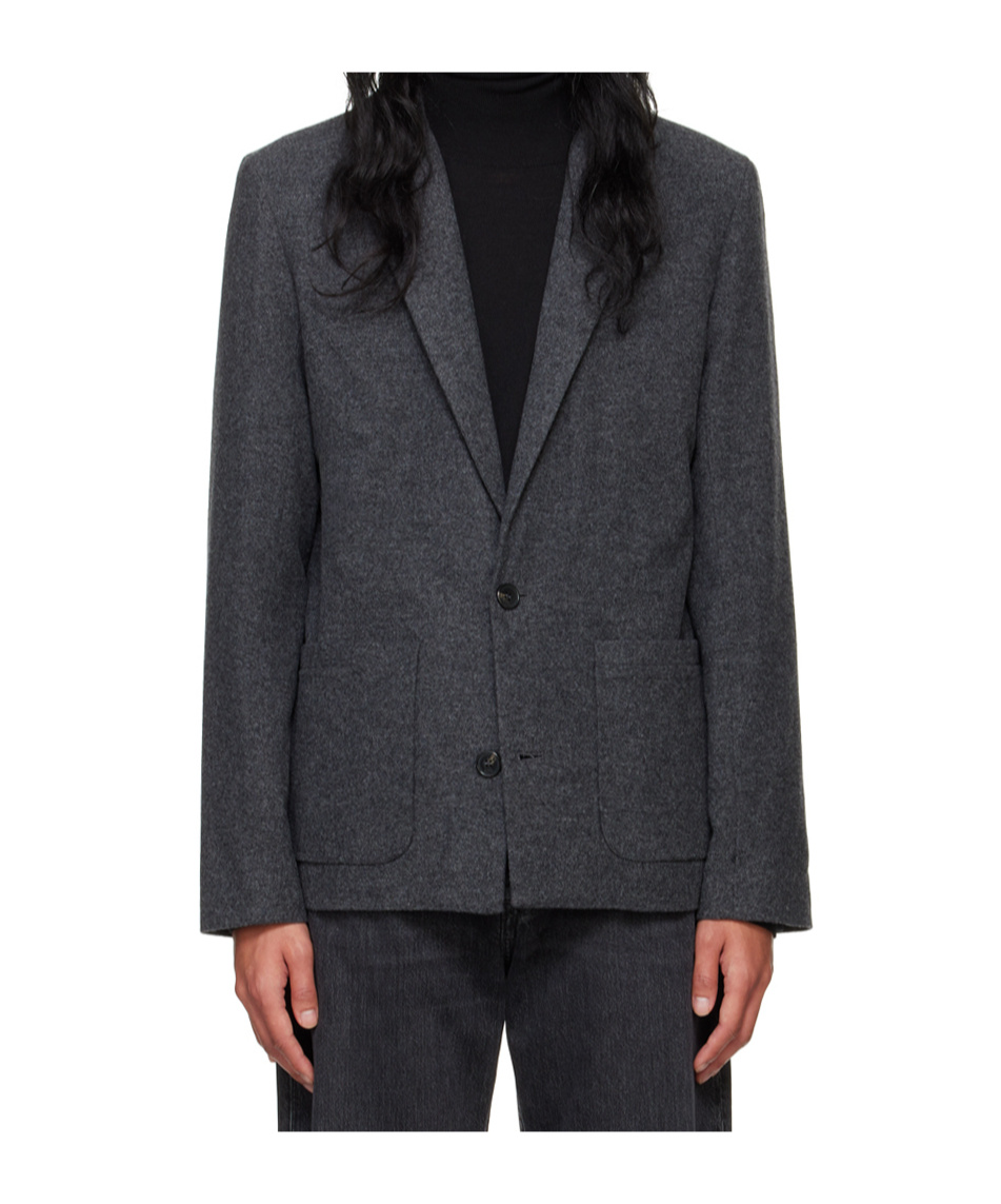 Apc Luc Jacket 48 Heather Charcoal Gray In Black