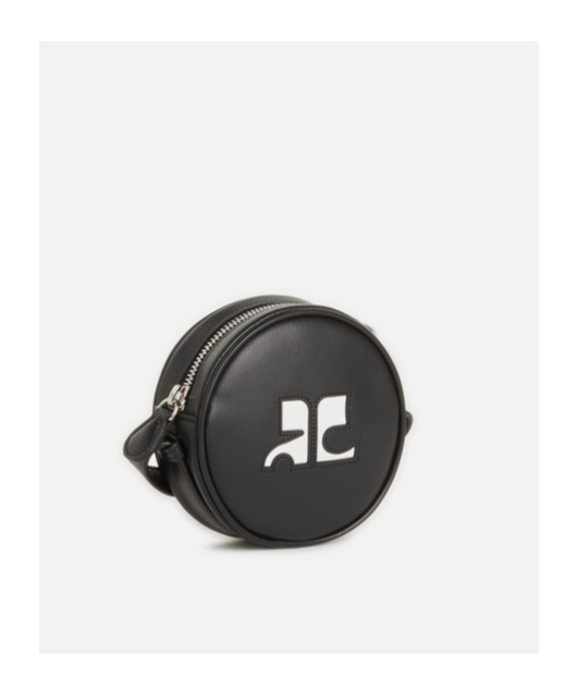 Courrèges Small Reedition Circle Bag In Black
