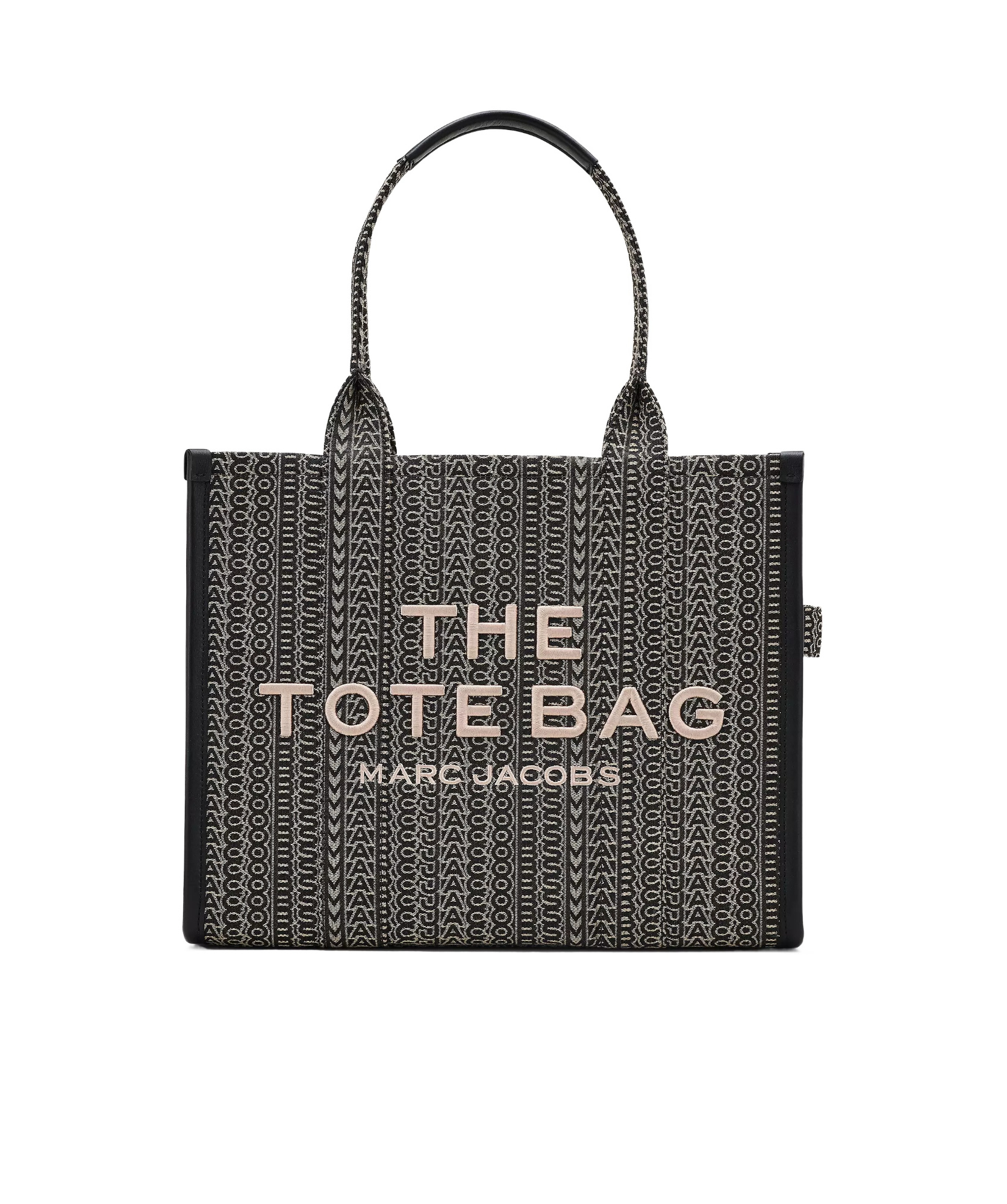 Marc Jacobs Sac Cabas The Monogram Jacquard Large Tote Bag In Black