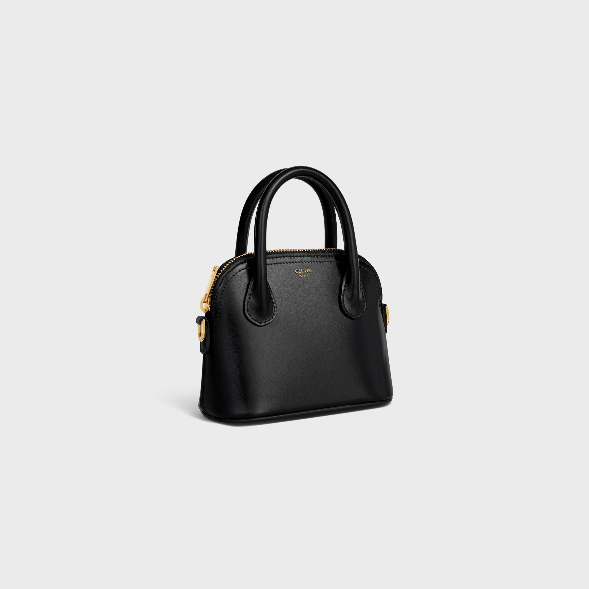 Celine Mini Honorine In Shiny Calfskin In Black