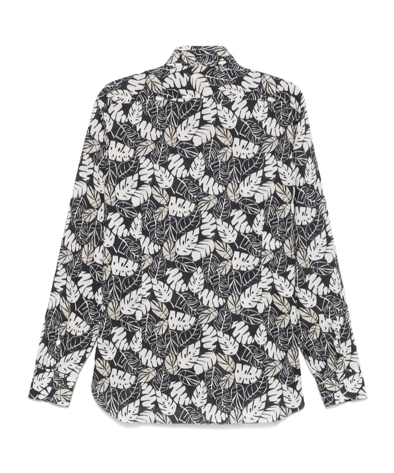 Barba Napoli Long Sleeve Shirt In Black