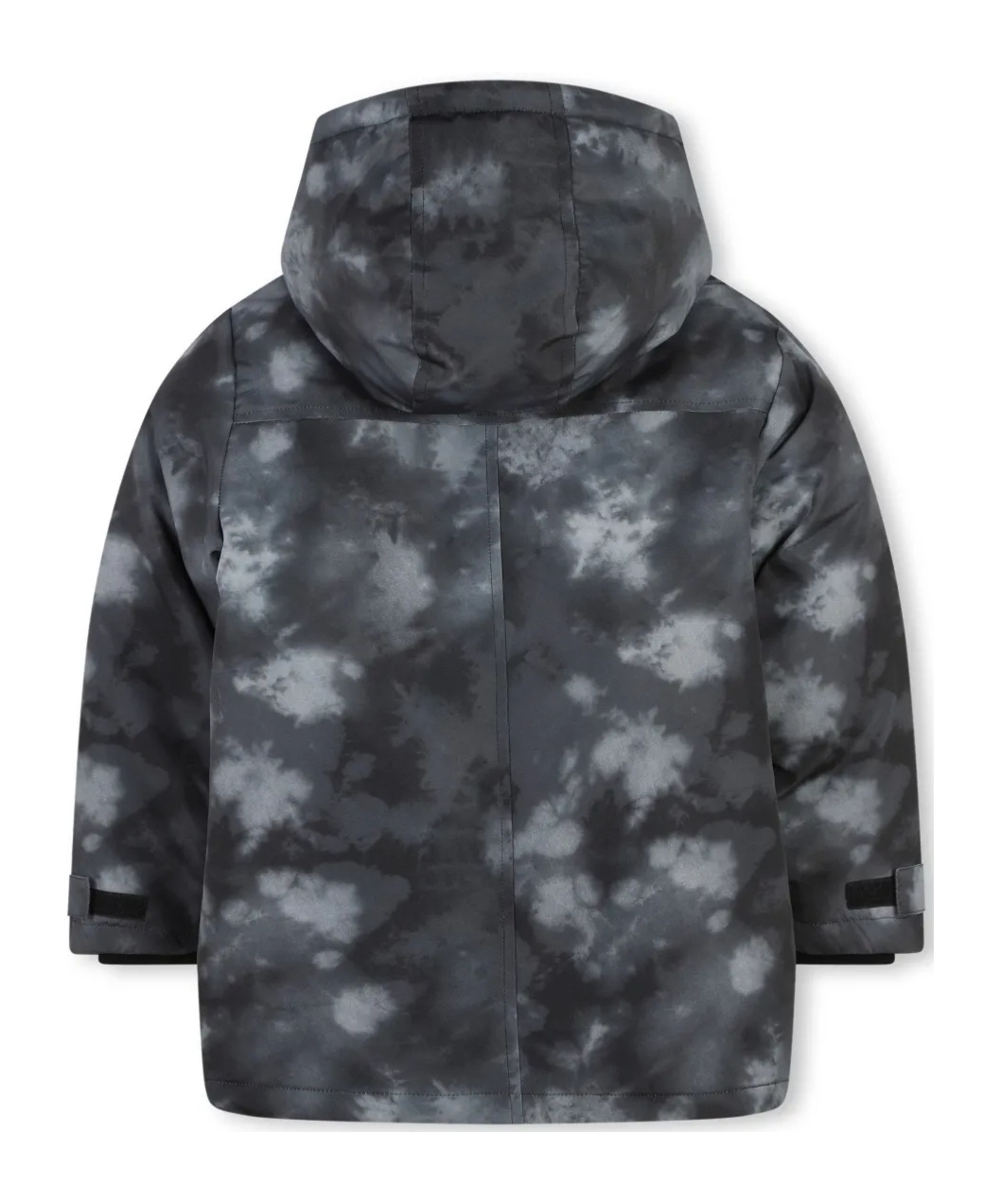 Hugo Boss Tie-dye Hooded Jacket In Black