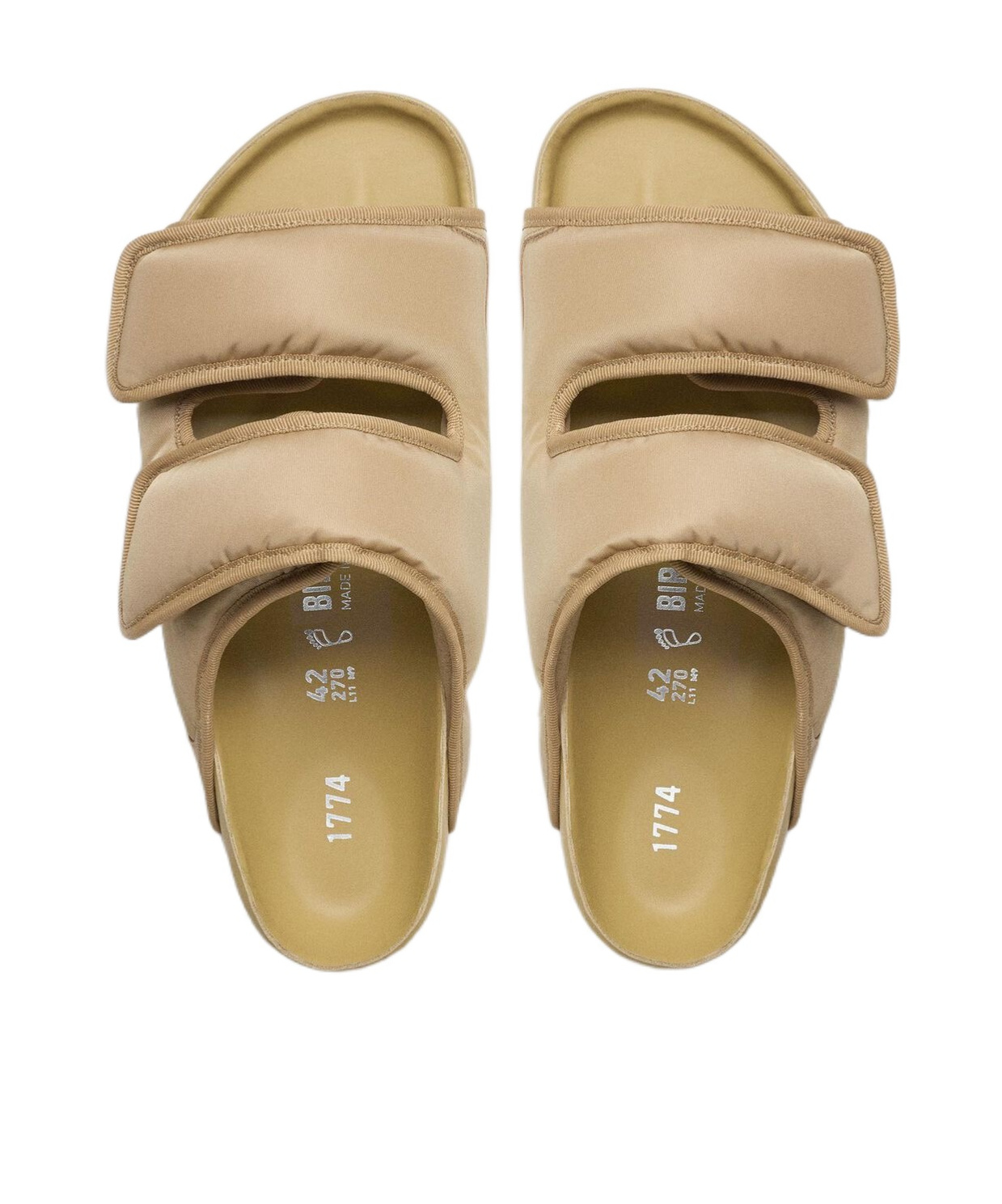 Birkenstock Beige Fabric Cosny Slippers