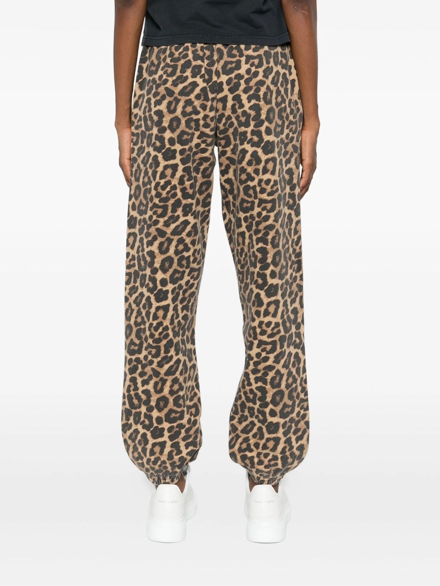 Anine Bing Leopard-print Track Pants In Brown
