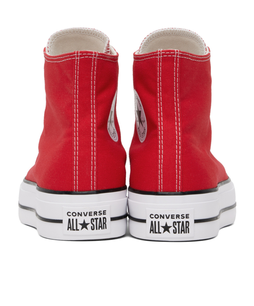 Converse Chuck Taylor All Star Lift Hi High-top Casual Trainers In Red