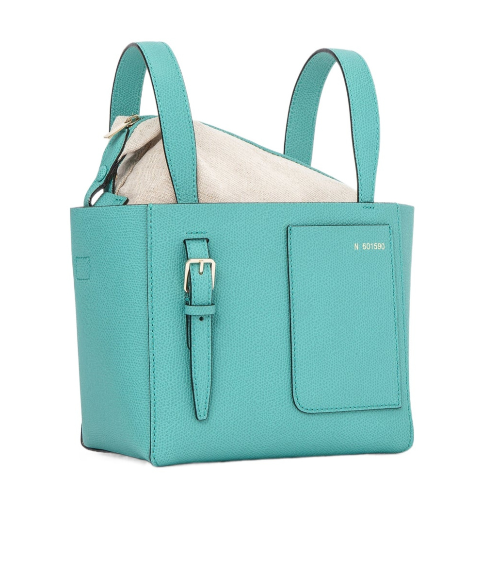 Valextra Double Hand Shoulder Bag In Blue