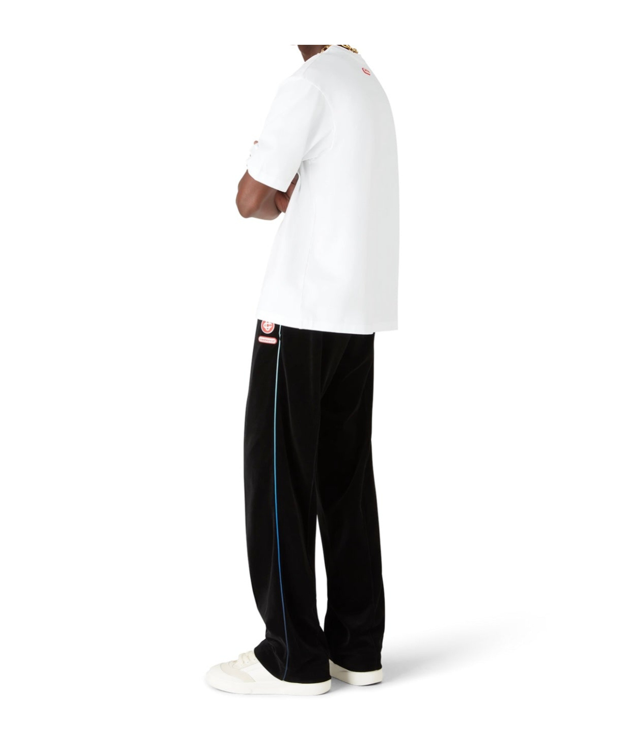 Casablanca Oversized T-shirt With Dragonfly Floral Print In White