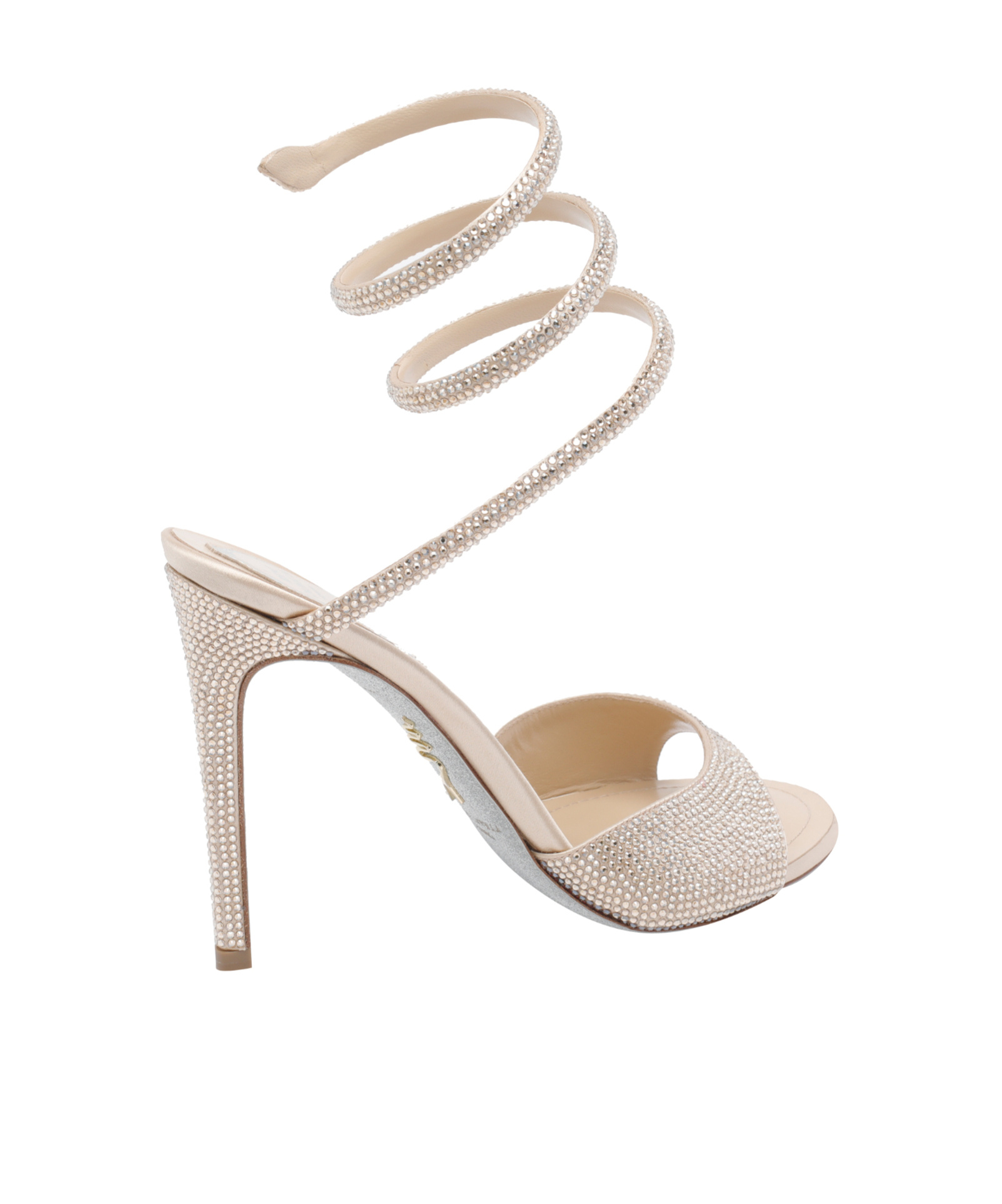 René Caovilla Round-toe High-heeled Sandals In Brown