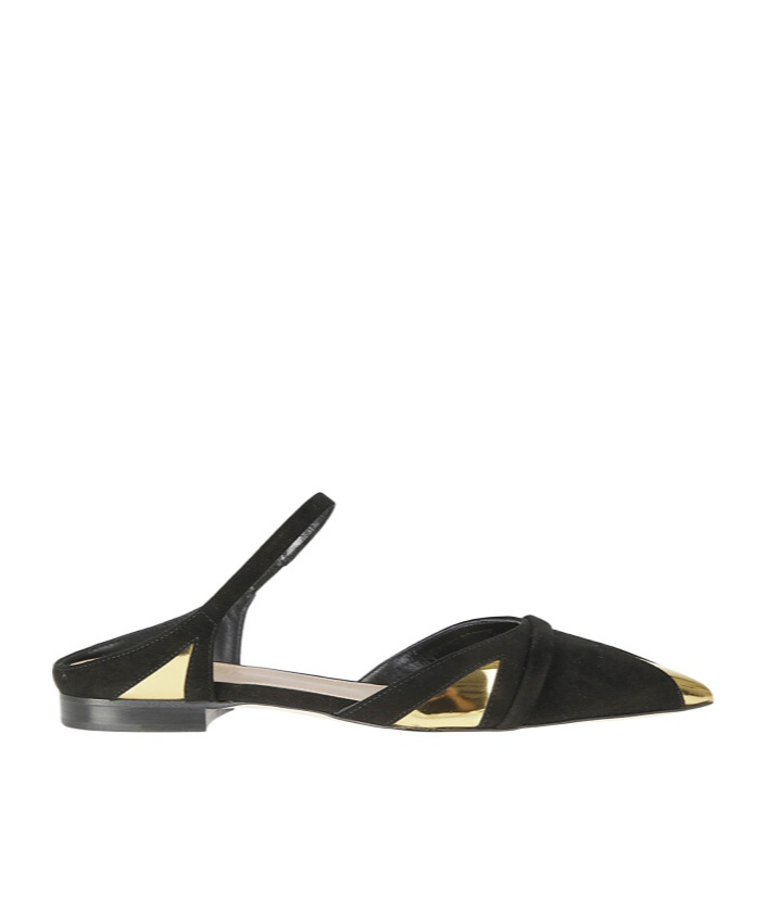 Malone Souliers Pointed Flat Shoes In Black