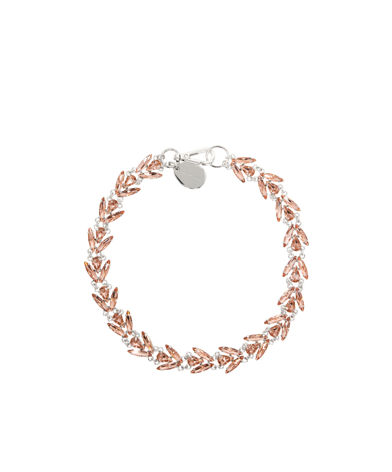 Simone Rocha Crystal Flower Necklace In Pink