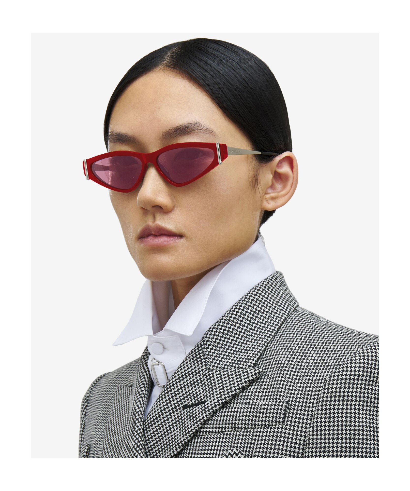 Alexander Mcqueen Side T-bar Sunglasses In Pink