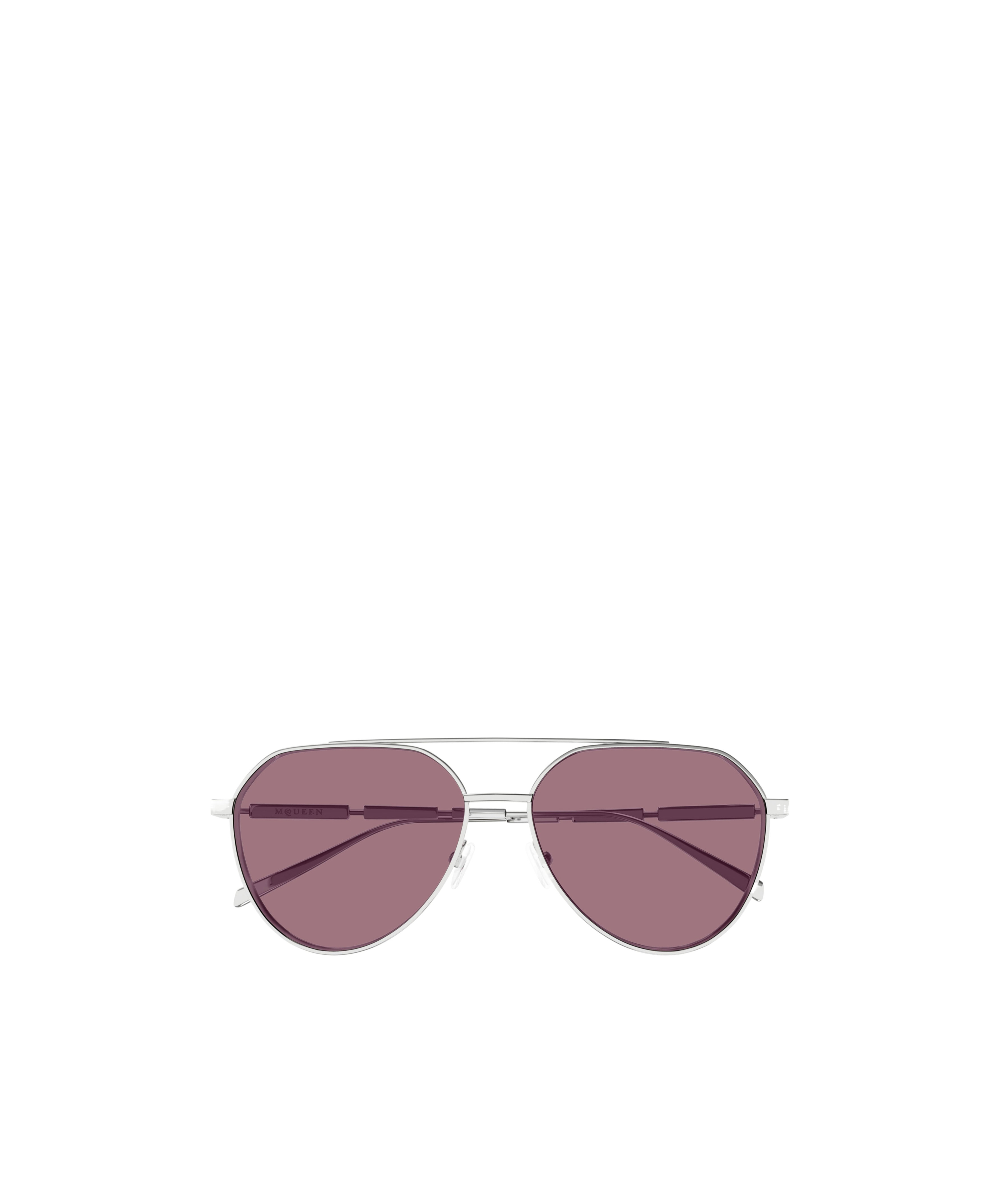Alexander Mcqueen Geometric Frame Sunglasses In Brown