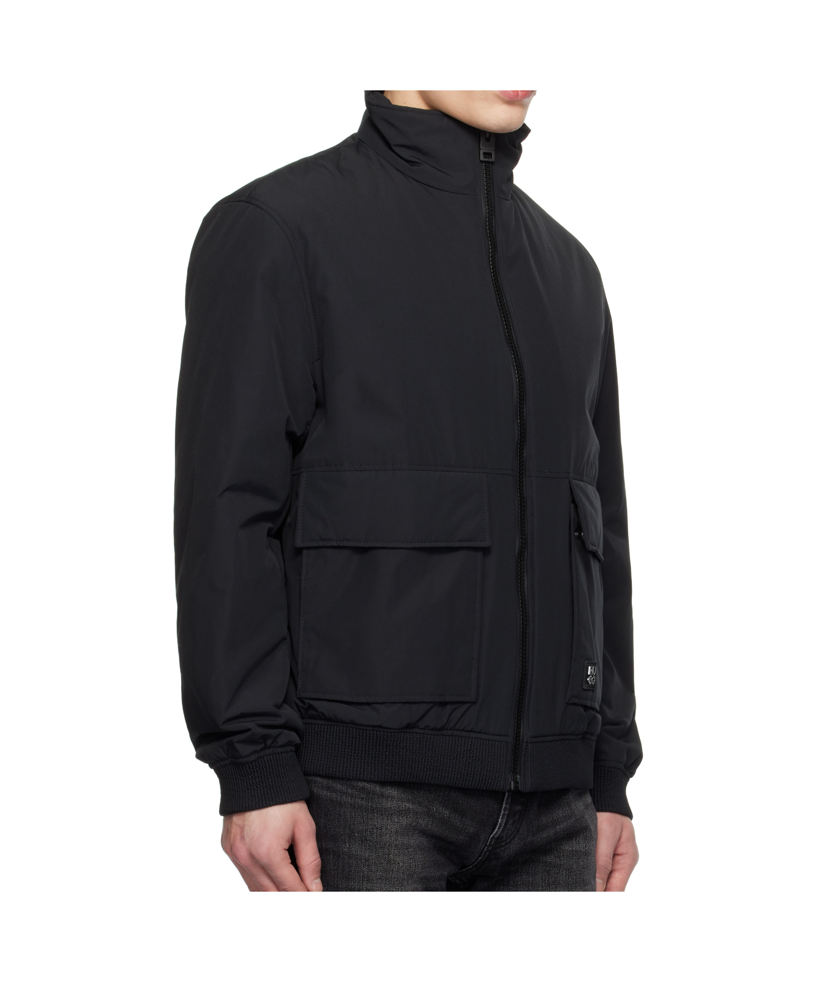 Hugo Boss Padded Bomber Jacket In Black