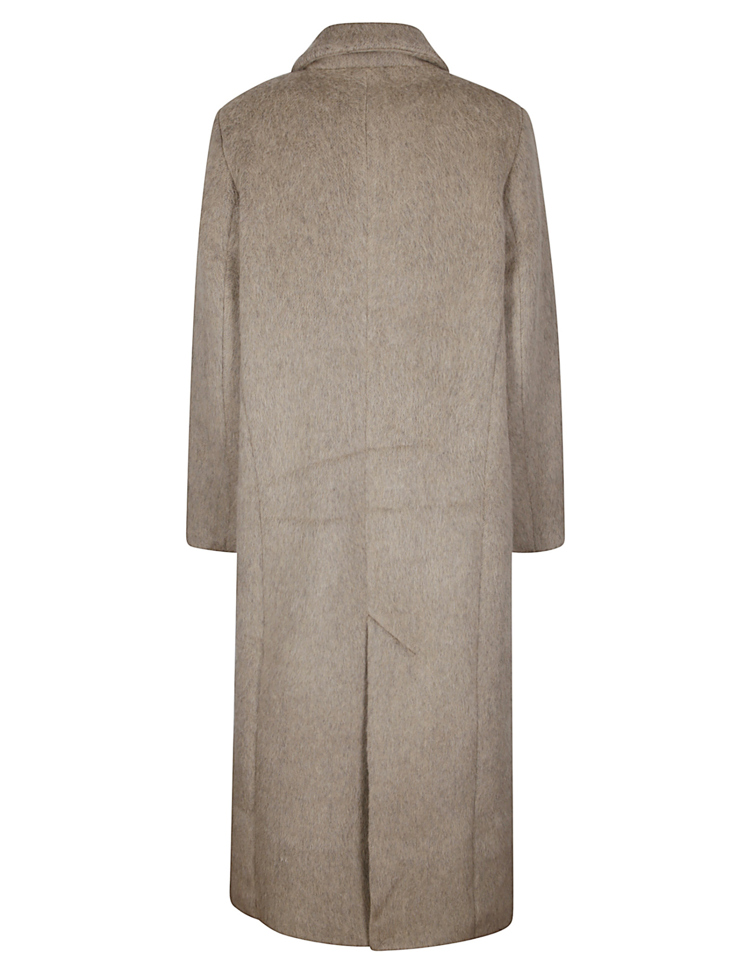 Samsoe & Samsoe Collared Long-sleeved Coat In Brown