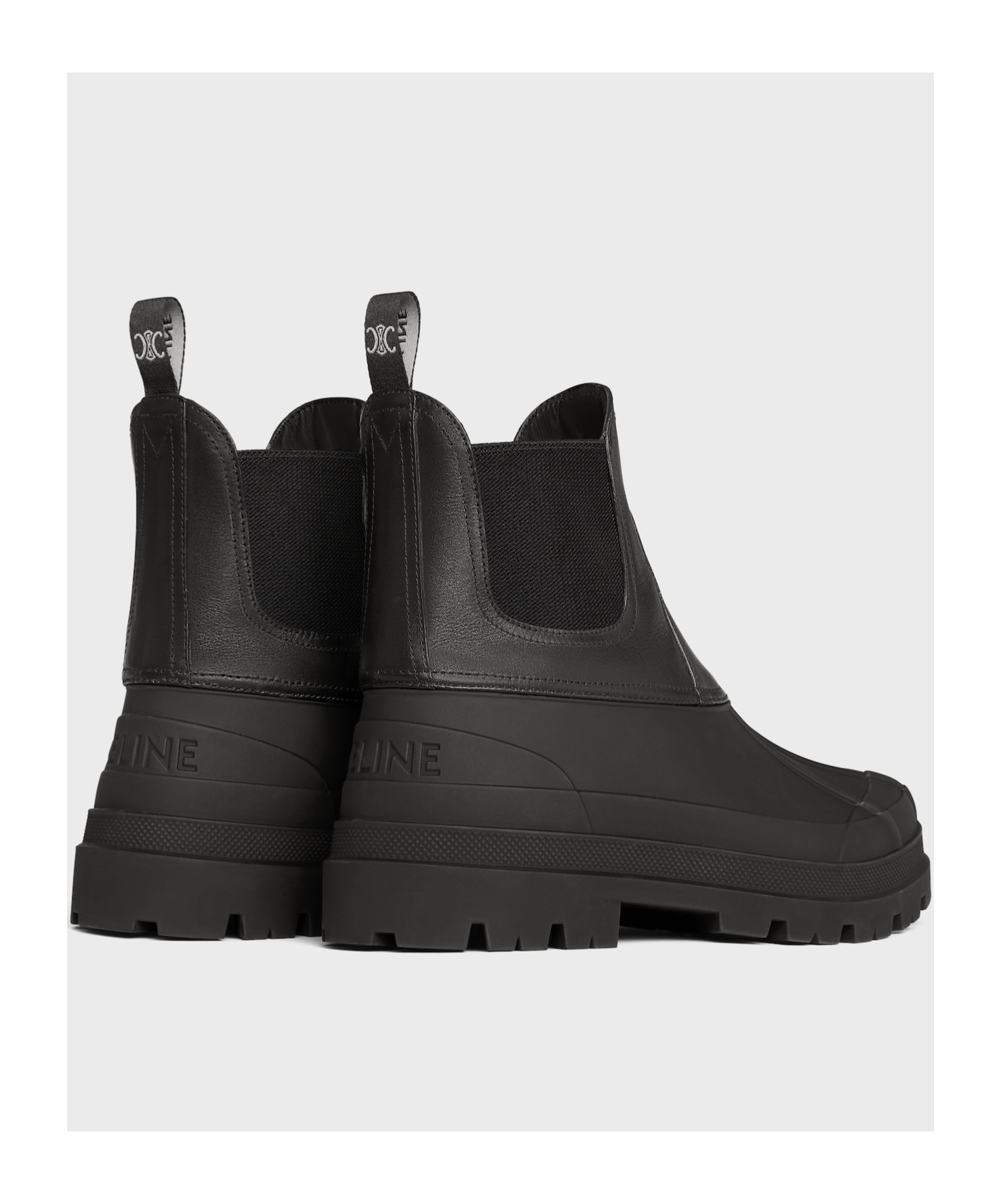 Celine Riley Ankle Boot In Calfskin In Black