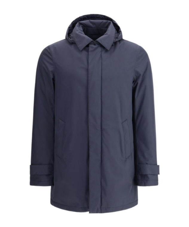 Herno Laminar Carcoat In 2 Layers Gore-tex In Blue