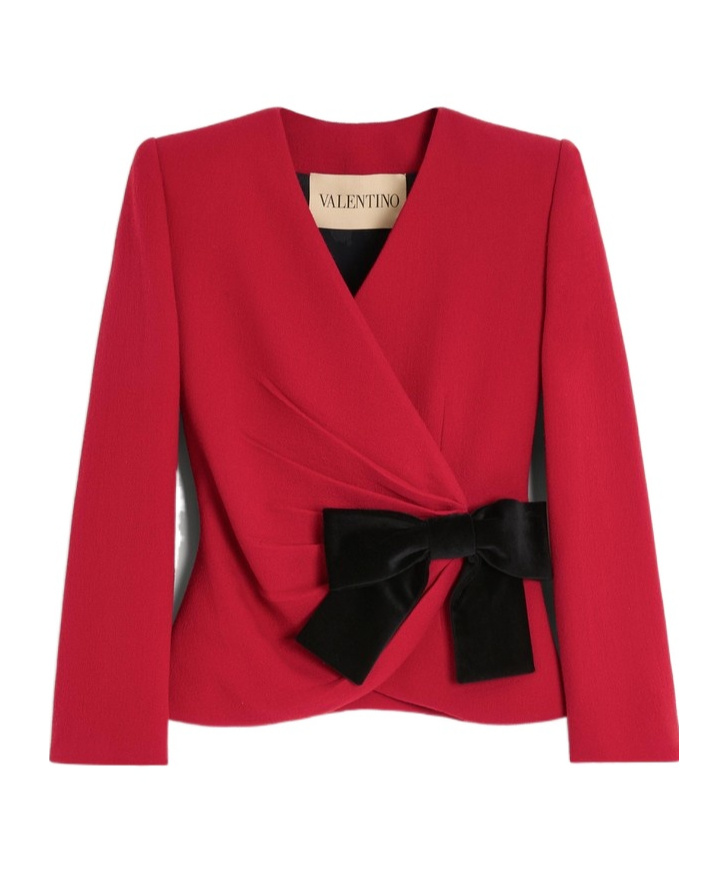 Valentino Long-sleeved Casual Jacket In Red