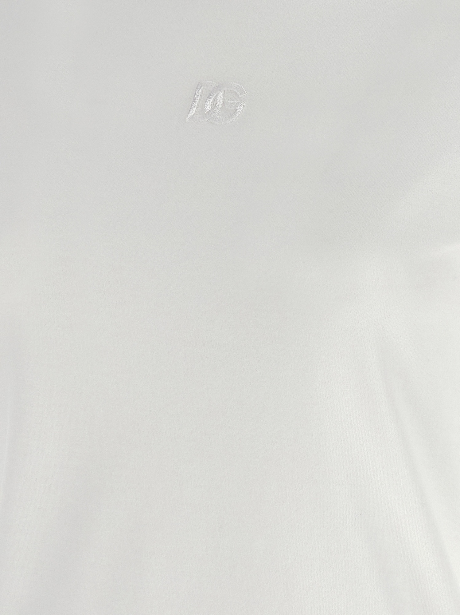 Dolce & Gabbana Embroidered Logo Crew Neck T-shirt In White