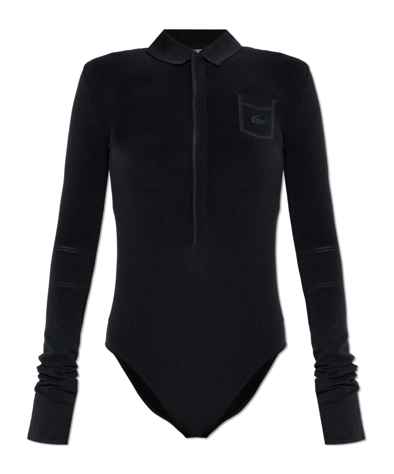 Lacoste Logo-appliqué Bodysuit In Black