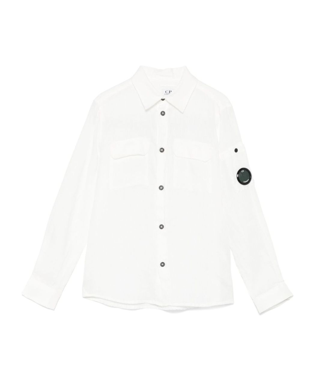 Shop C.p. Company Long-sleeved Shirt In White