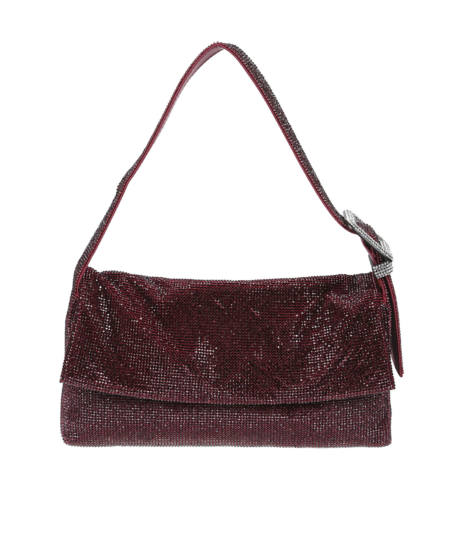 Benedetta Bruzziches Large Vitty Crystal-embellished Shoulder Bag In Black