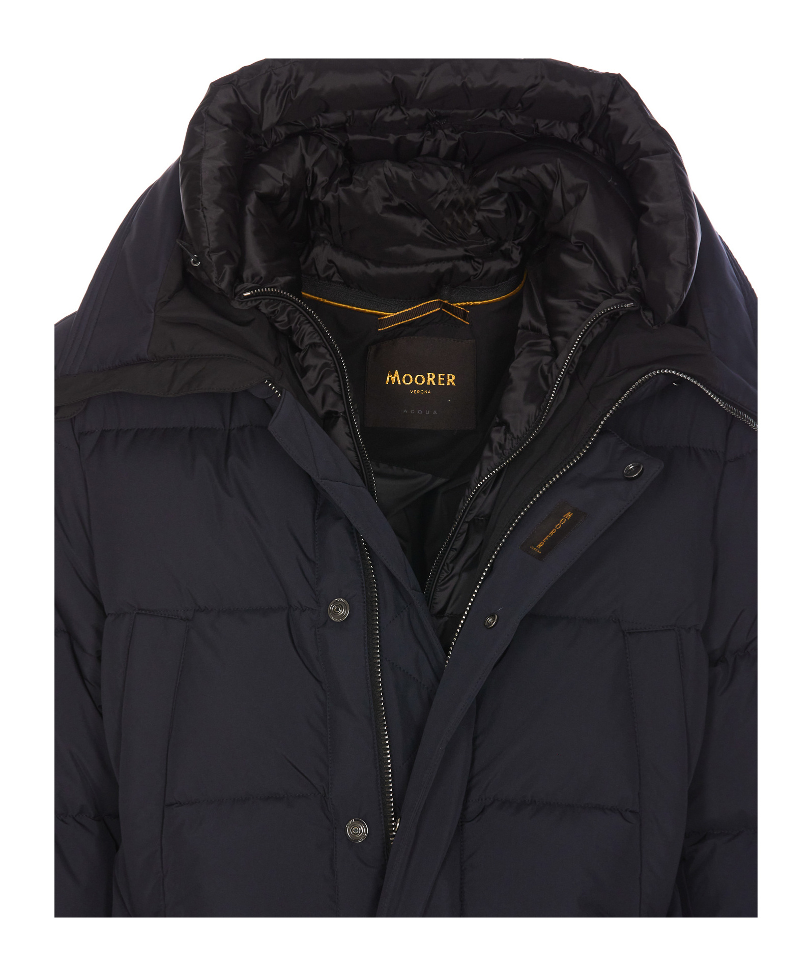 Moorer Man Puffer Midnight Blue Size 48 Polyamide In Black