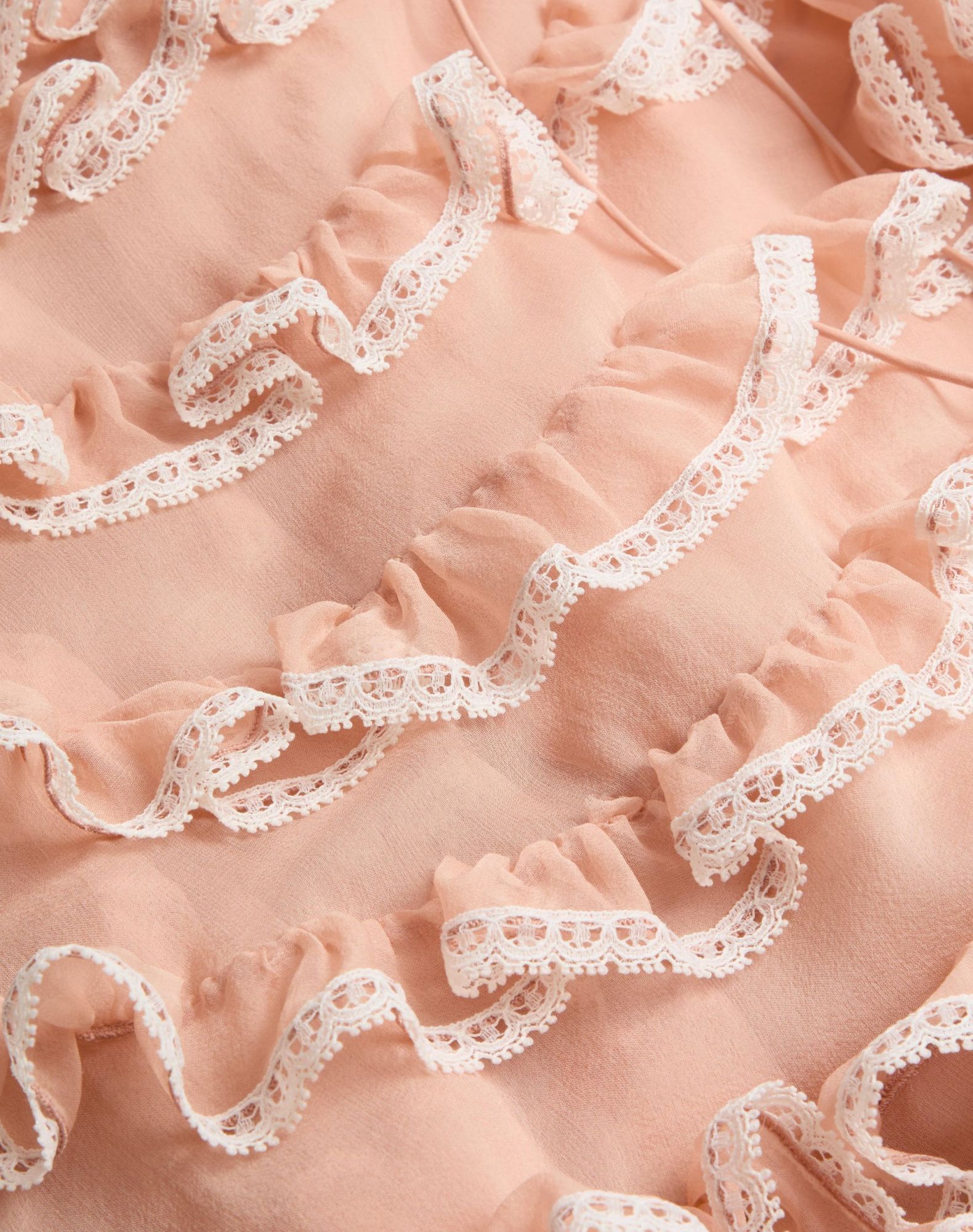 Valentino Kurzes Kleid Aus Chiffon Frau Rose Mist 38 In Rose Fog