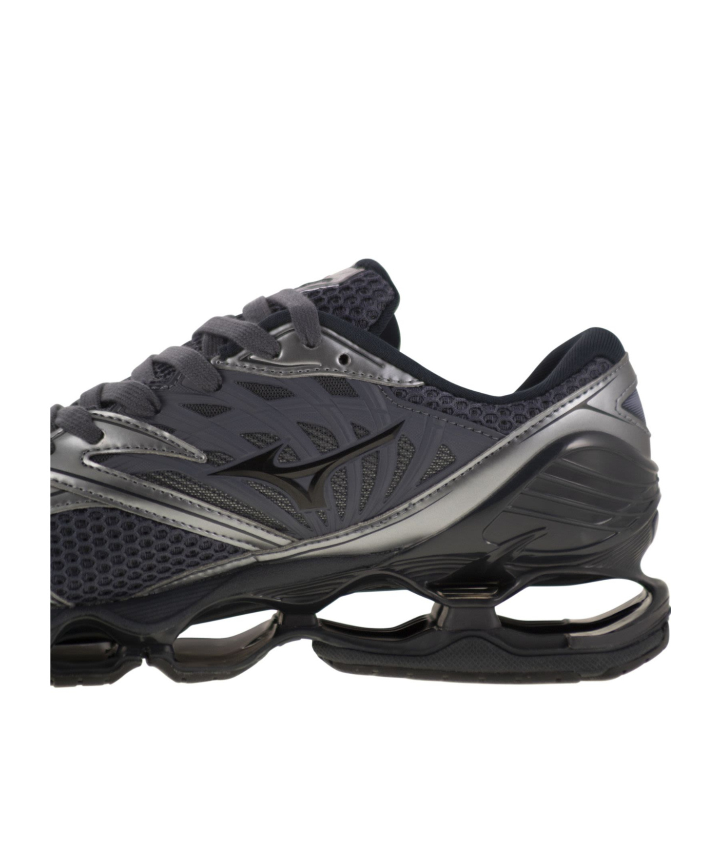 Mizuno Wave Print Sneakers With Advanced Technology In Black