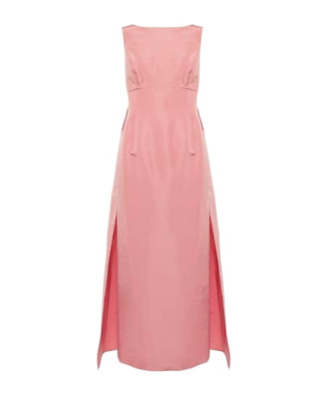 Oscar De La Renta Caped Silk Faille Gown In Multi