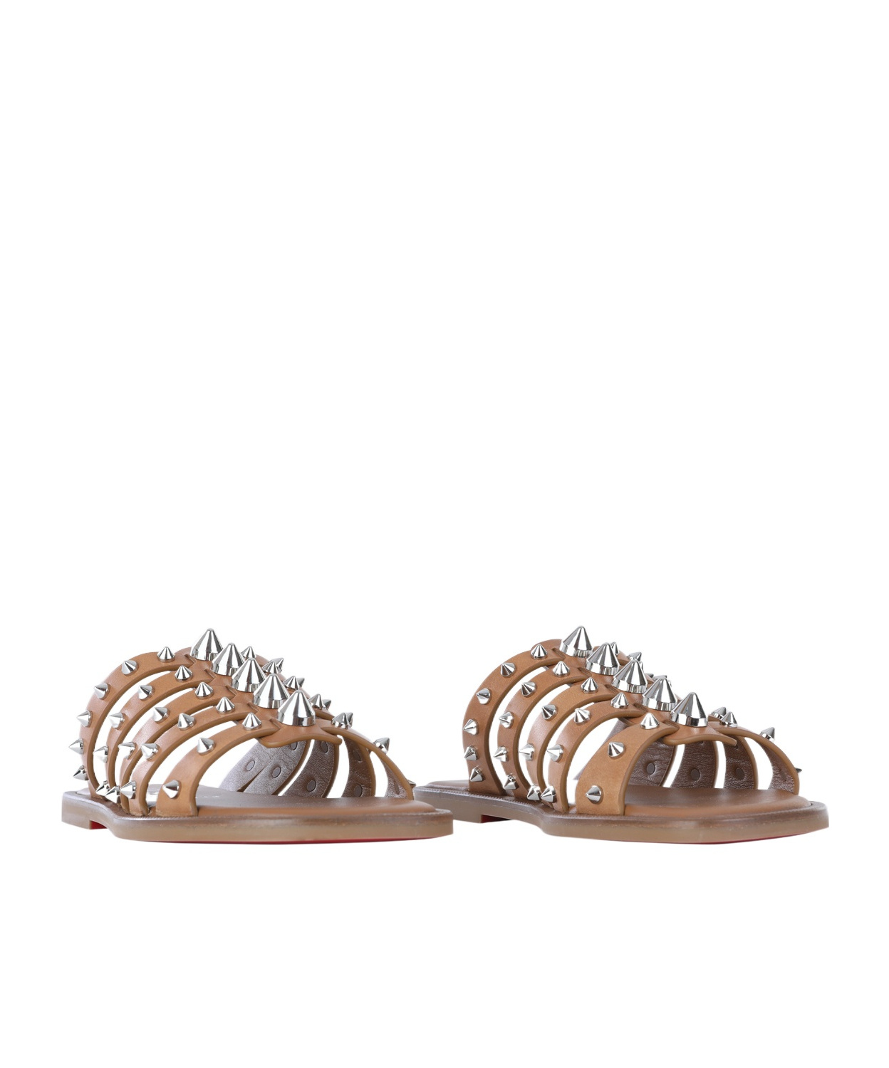 Christian Louboutin Flat Sandals In Nude