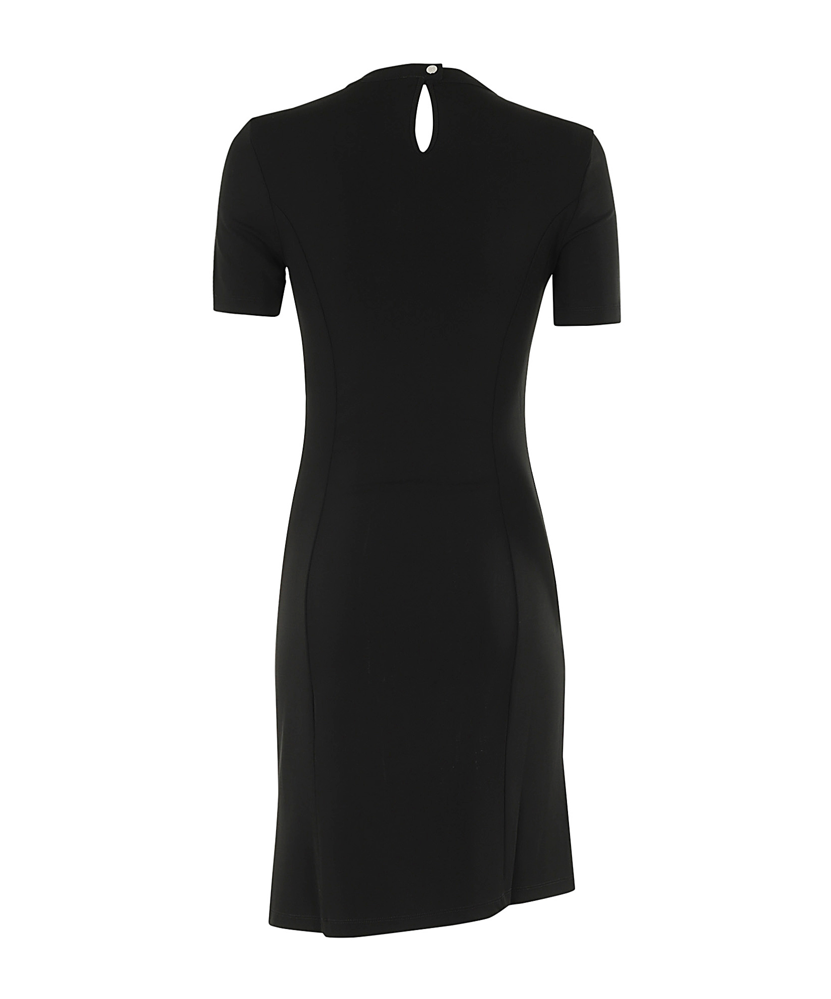 Rabanne Side Snap Ruched Asymmetric Minidress In Black