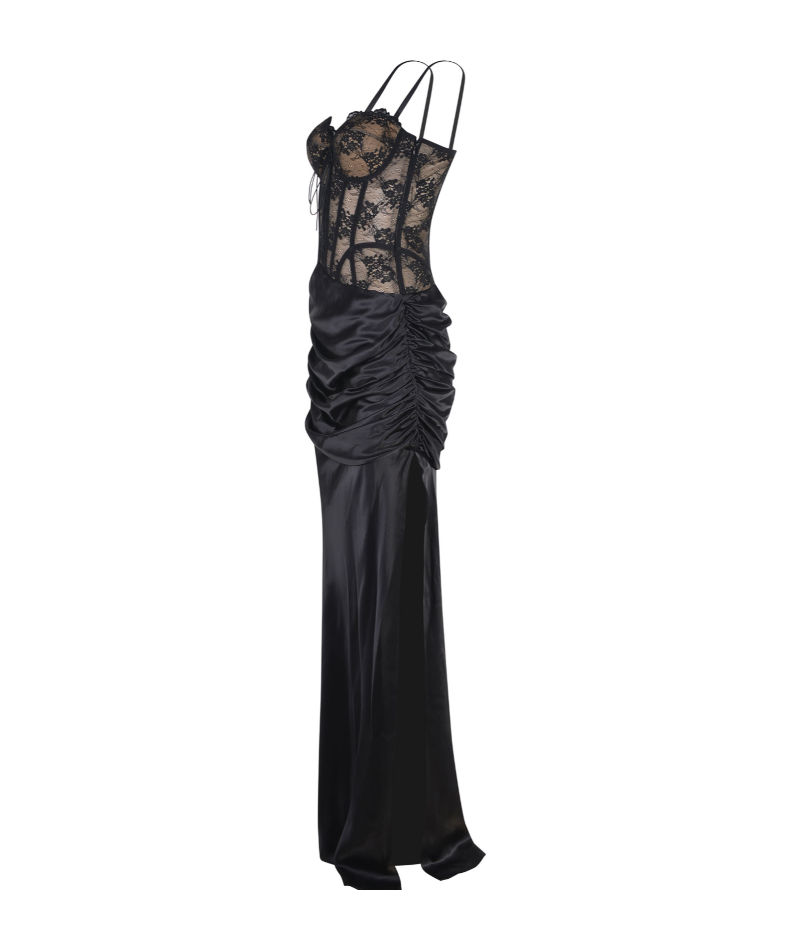 Giuseppe Di Morabito Ruffle Detail Gown In Black