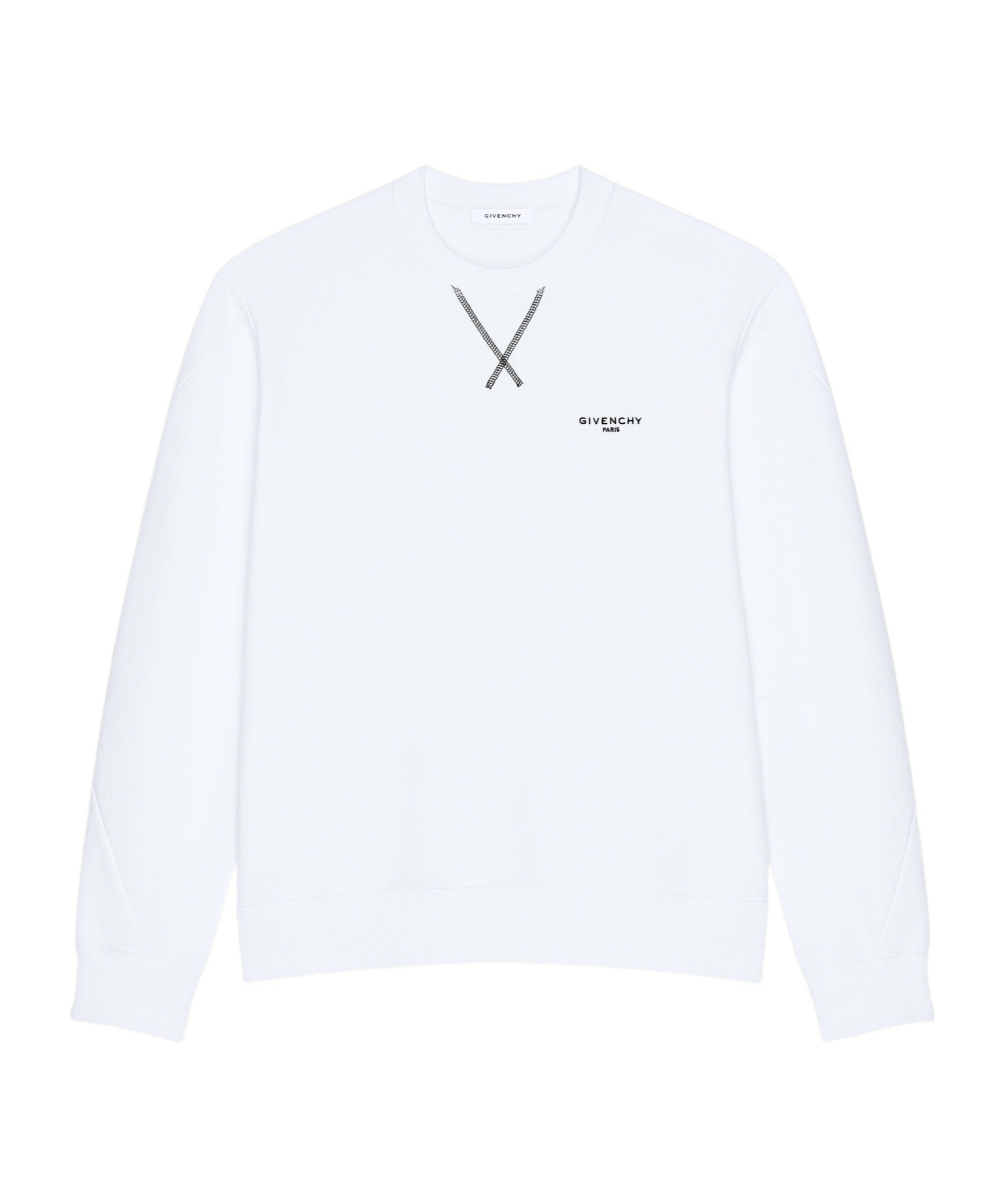 Givenchy Couture Seam Sweatshirt In Fleece With  Paris In White
