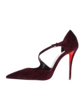 Christian Louboutin Pointed High Heels In Burgundy