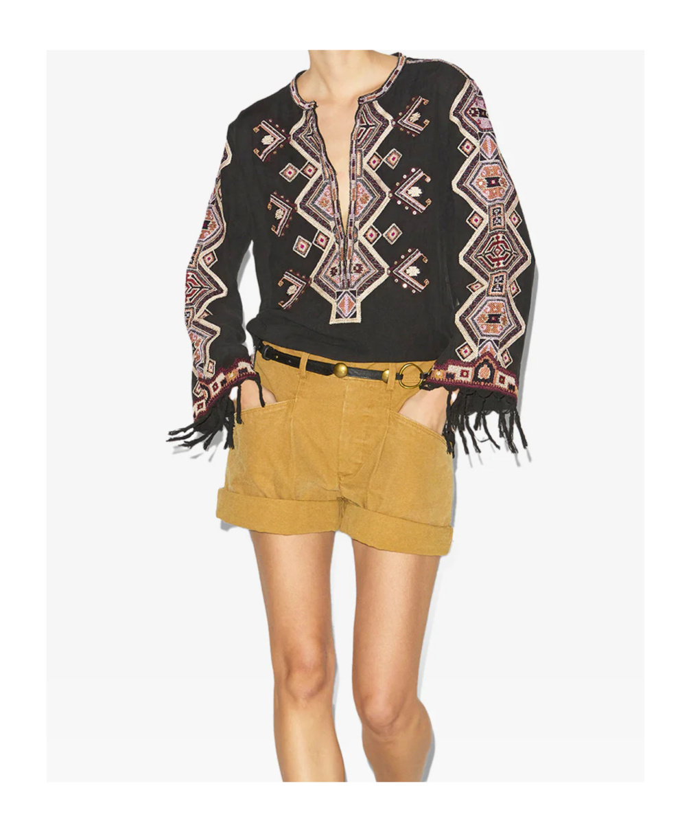 Shop Isabel Marant Zelda Blouse In Black