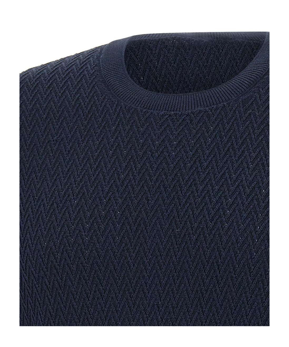 Gran Sasso Short Sleeved Jumper In Blue