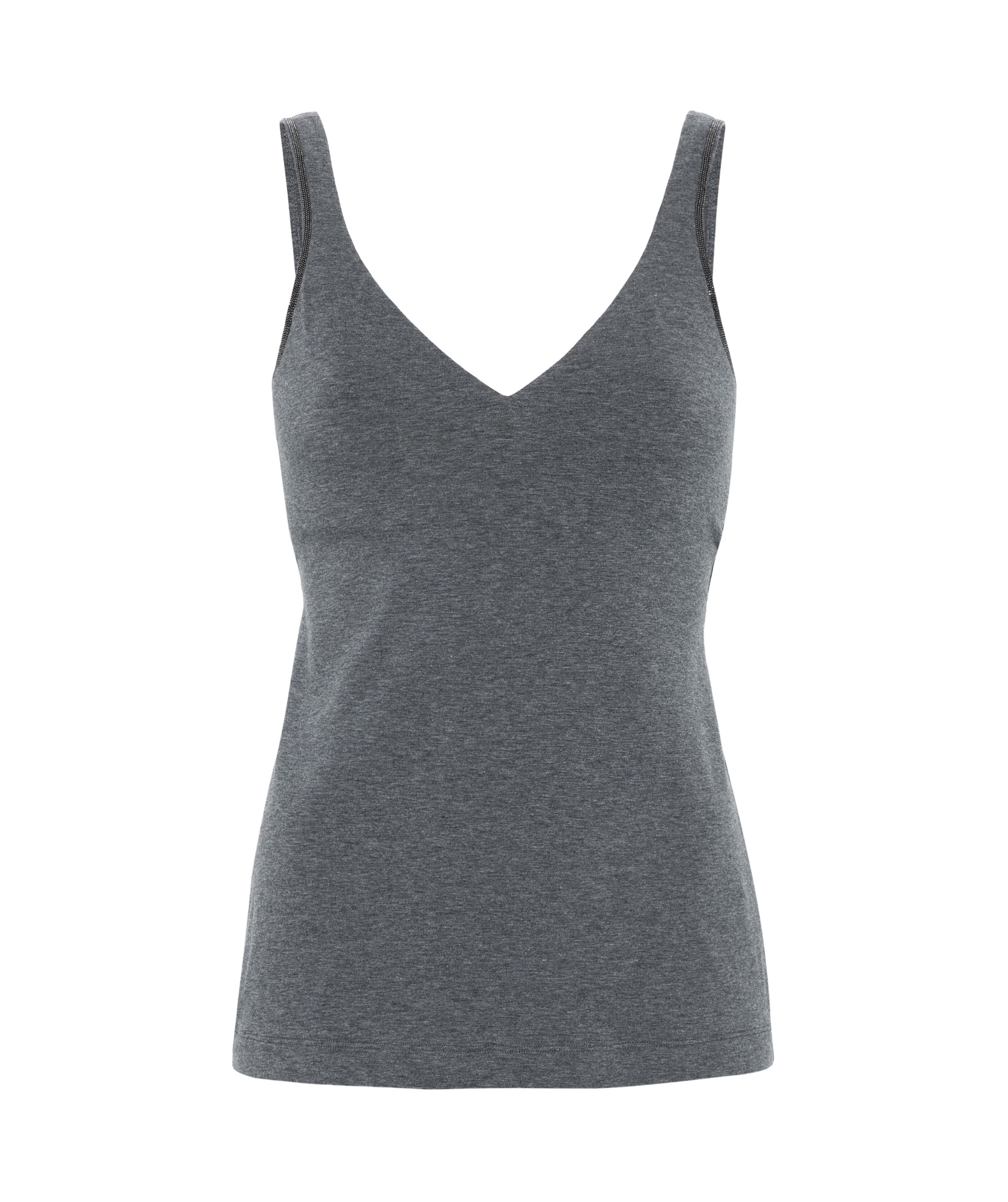 Brunello Cucinelli Monili-chain Top In Gray
