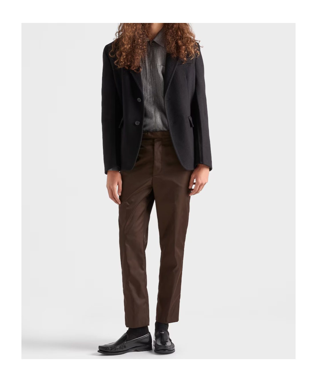 Prada Single-breasted Cashmere Jacket In Black