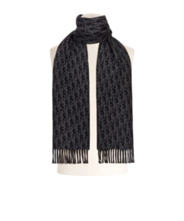 Dior Tassel Scarf In Blue