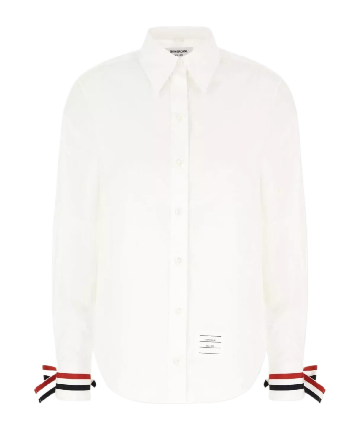 Thom Browne Poplin Shirt Ribbon Detail
