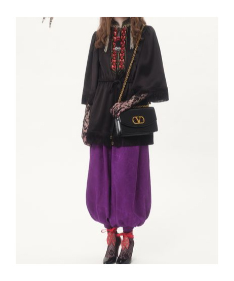 Valentino Bead-embellished Blouse In Black