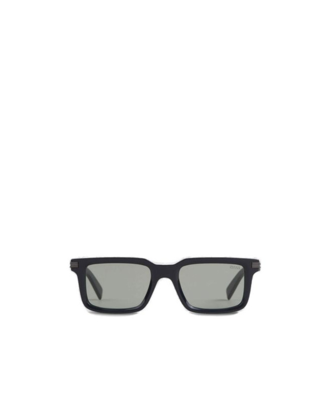 Zegna Square Frame Sunglasses In Black