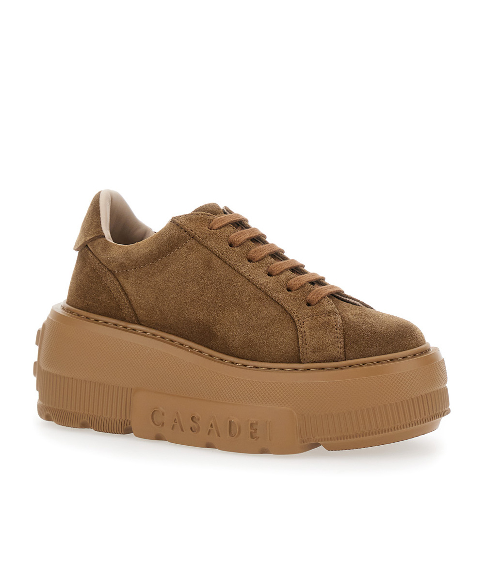 Casadei Nexus Suede Sneakers In Brown