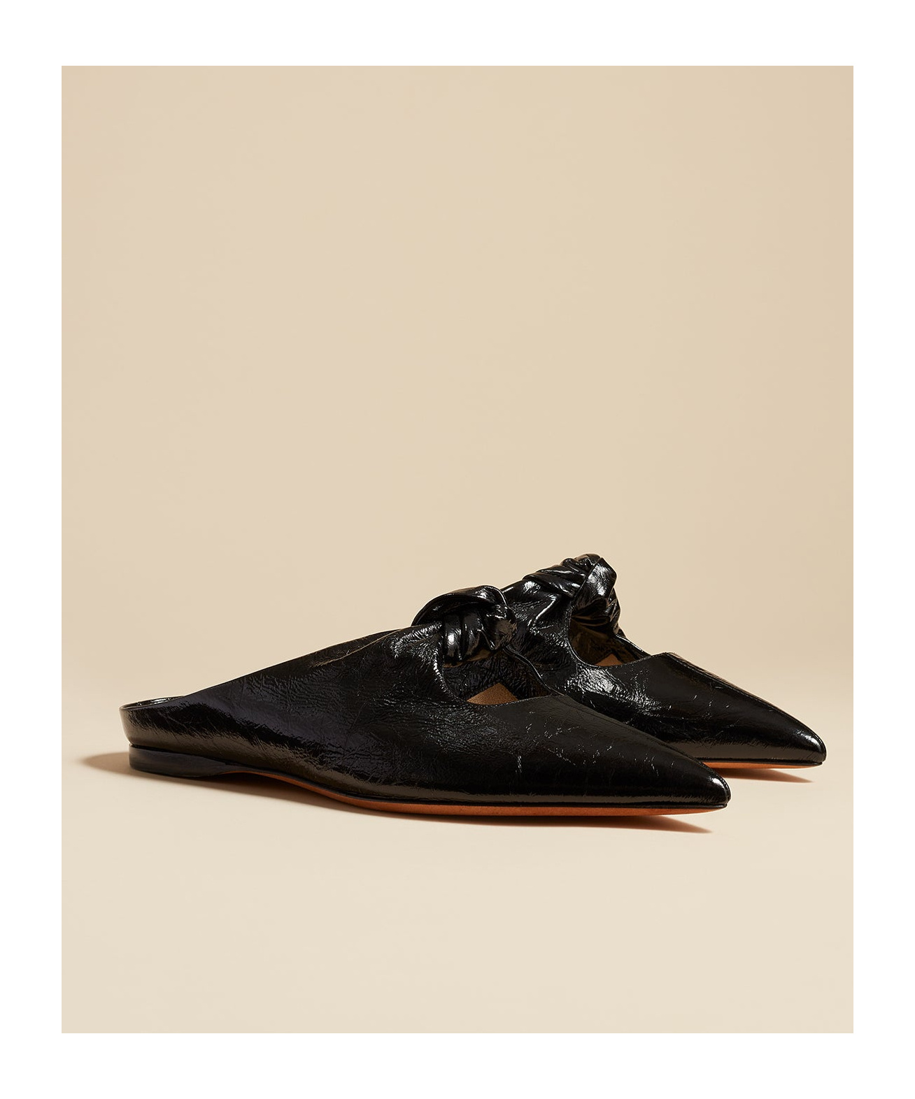 Khaite The Rowan Flat Mules In Black