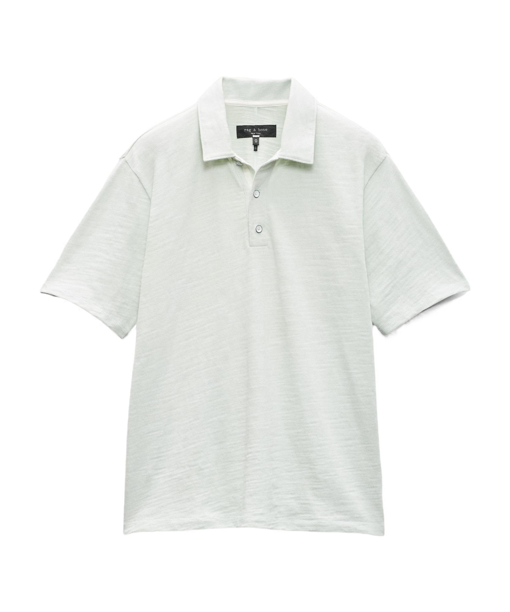 Rag & Bone Short-sleeved Polo Shirt In Gray