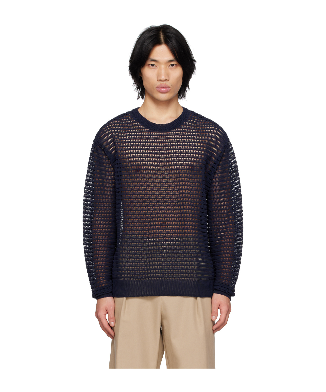 Wooyoungmi Round Neck Long-sleeved Sweater In Black