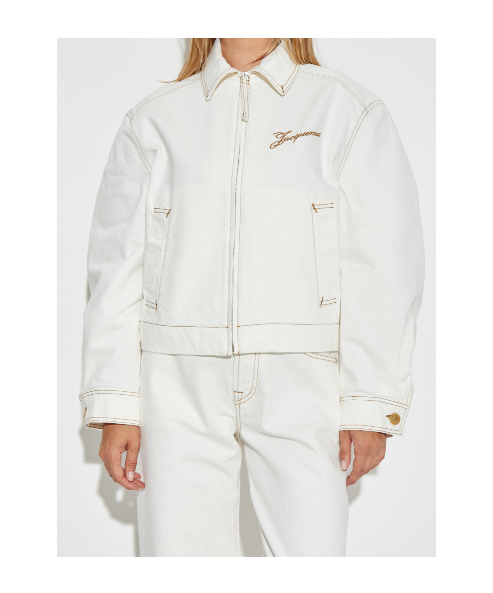 Jacquemus Embroidered Jacket In Neutral