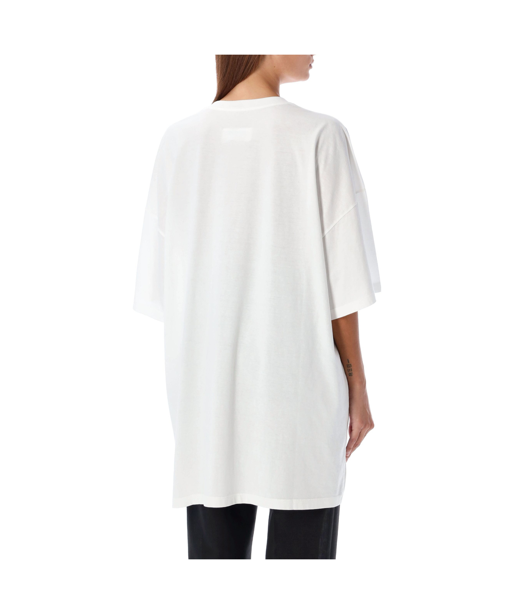 Mm6 Maison Margiela Pattern Printed Oversized T-shirt In White
