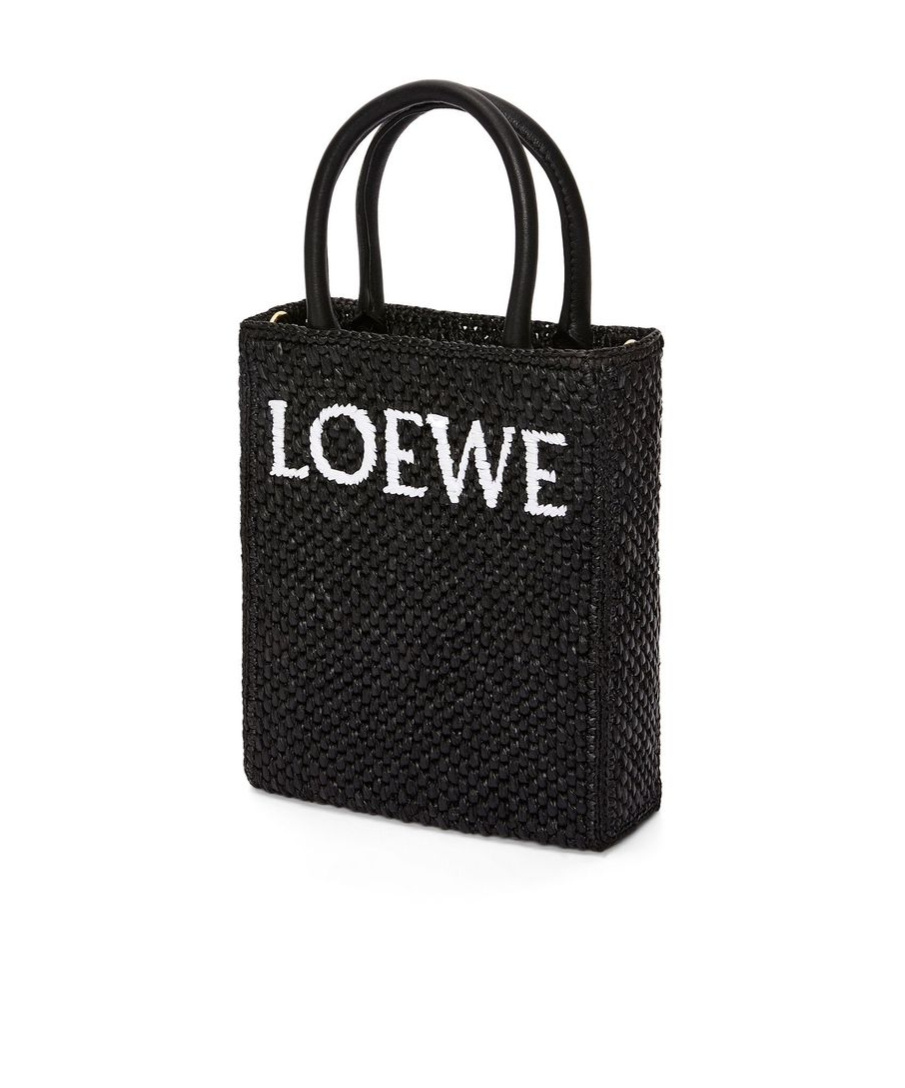 Loewe Mini Puzzle Leather Shoulder Bag In Black